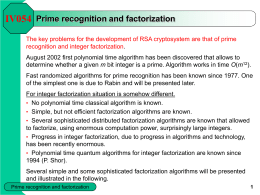 CHAPTER 07 - Prime recognition and factorization