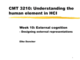COM 3210: Understanding the human element in HCI
