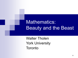 Mathematics: Beauty and the Beast