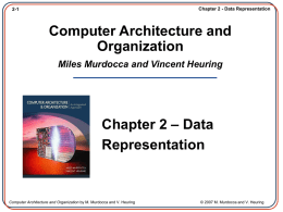 Computer Architecture and Organization