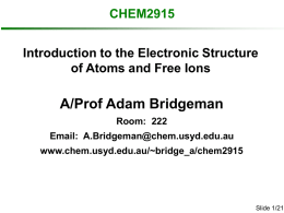 Thermochemistry (4 lectures)