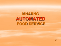 AUTOMAED FOOD SERVICE - Minnesota National Guard