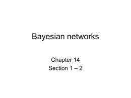 Bayesian network slides by by S. Russell and P. Norvig