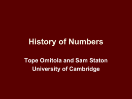 History of Numbers