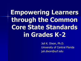 K-8 Mathematics Standards