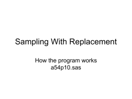 Assignmnet: Simple Random Sampling With Replacement