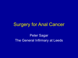 Surgery for Anal Cancer