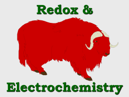 PowerPoint - Redox Introduction, Assigning Oxidation Numbers