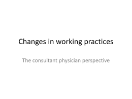 Changes in working practices