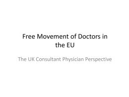 RCP presentation-Free movement of doctors in the EU