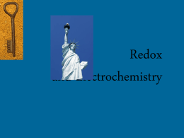 Redox and Electrochemistry