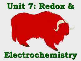 PowerPoint - Redox Introduction, Assigning Oxidation Numbers