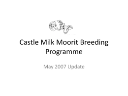 Castle Milk Moorit Breeding Programme
