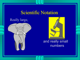 Scientific Notation - Mr. Green's Home Page