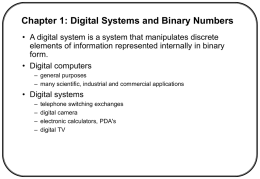 Chapter # 1: digital circuits