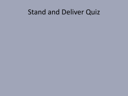 Stand and Deliver Quiz - St. Monica Catholic Church