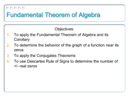 5.7: Fundamental Theorem of Algebra