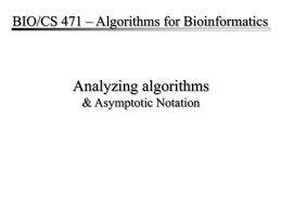 CS790 – Introduction to Bioinformatics