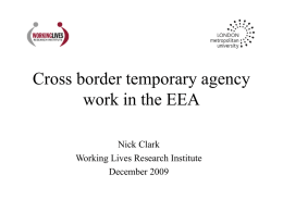 Temporary work agencies, labour mobility and regulation in