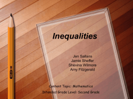 Inequalities - Towson University