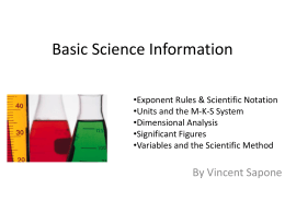 Basic Science Information - Mr. Sapone's SHHS Portfolio