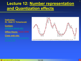 Lecture 12: Quantization