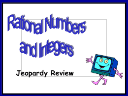 Rational Number & Integer Jeopardy