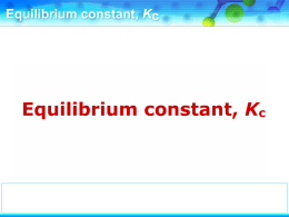 Equilibrium constant, Kc