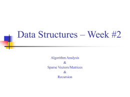 Data Structures – Week #1