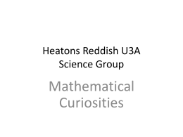 Heatons Reddish U3A Science Group