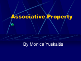 Associative Property - Pi Beta Phi Elementary