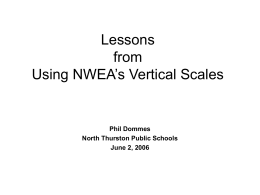 Reflections on Using Northwest Evaluation Assocation’s Scales