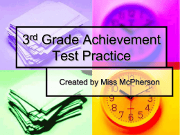 3rd Grade Achievement Test Practice