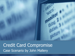 Credit Card Compromise