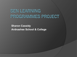 SEN Learning Programmes Project