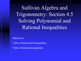Sullivan College Algebra Section 4.4