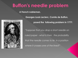 Buffon's needle problem