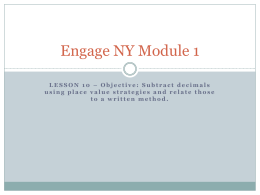 Engage NY Module 1 - Mrs. Neubecker's 5th Grade
