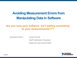 Avoiding Measurement Errors from Manipulating Data in Software