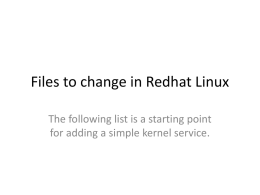 Files to change in Redhat Linux