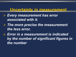 I. Using Measurements