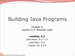 Building Java Programs