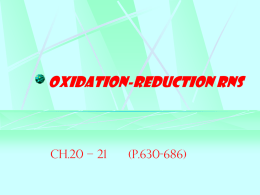Oxidation-Reduction Rns