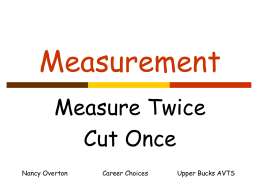 Measurement - Upper Bucks County Technical School