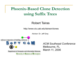 Phoenix-Based Clone Detection using Suffix Trees