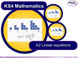 A2 Linear Equations - Haringeymath's Blog | Just another