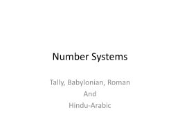 Number Systems - Muskingum University