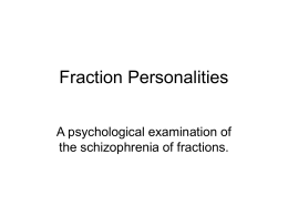 Fraction Personalities