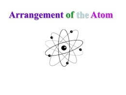 Arrangement of the Atom