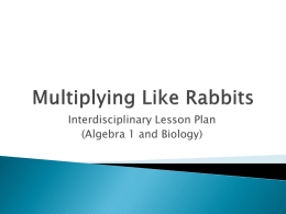 Multiplying Like Rabbits - - Texas A&M University Corpus